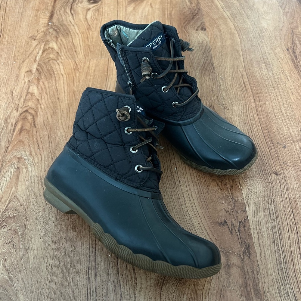 Sperry Waterproof Black Winter Rain Boots